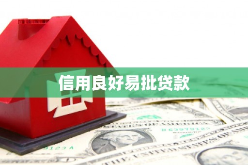 武侯信用良好易批贷款