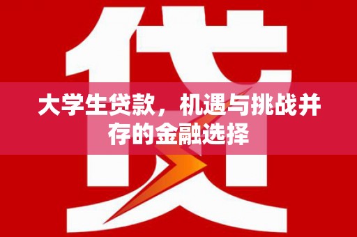 武侯大学生贷款，机遇与挑战并存的金融选择