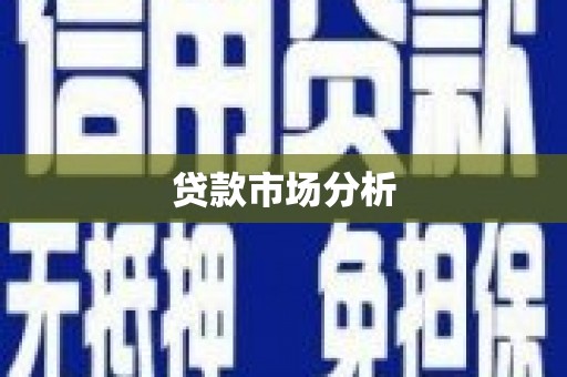 武侯贷款市场分析