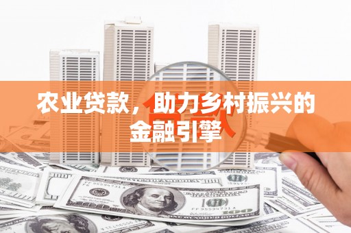 武侯农业贷款，助力乡村振兴的金融引擎