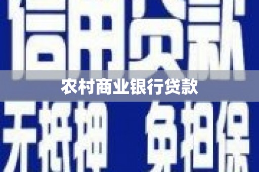 武侯农村商业银行贷款