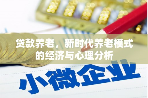 武侯贷款养老，新时代养老模式的经济与心理分析