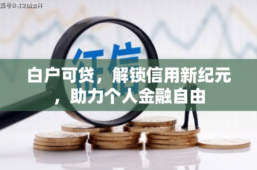 武侯白户可贷，解锁信用新纪元，助力个人金融自由