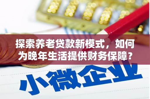 武侯探索养老贷款新模式，如何为晚年生活提供财务保障？