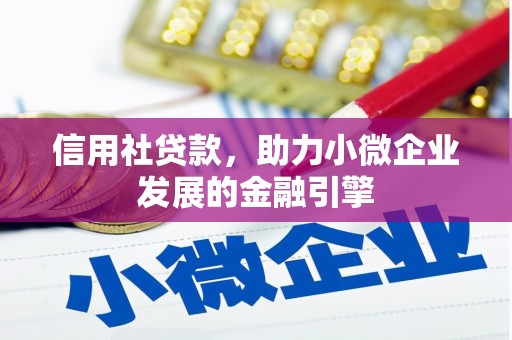 武侯信用社贷款，助力小微企业发展的金融引擎