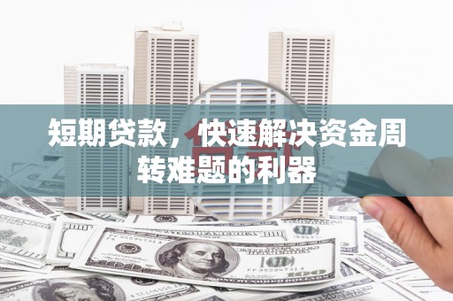 武侯短期贷款，快速解决资金周转难题的利器