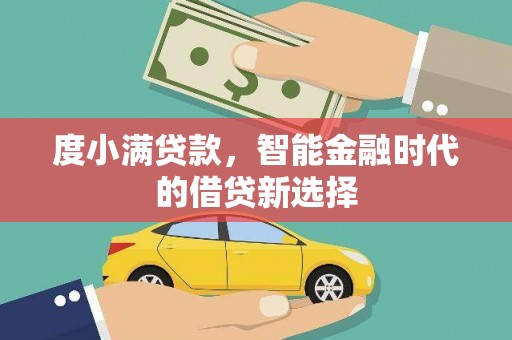 武侯度小满贷款，智能金融时代的借贷新选择