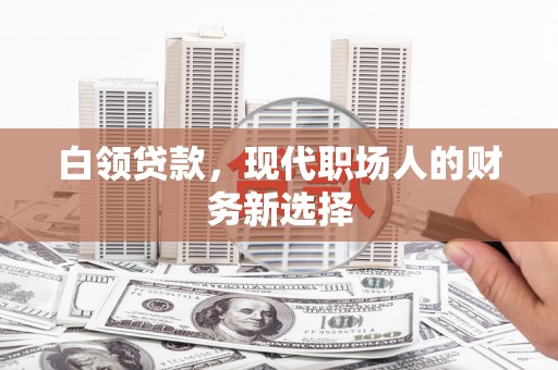 武侯白领贷款，现代职场人的财务新选择