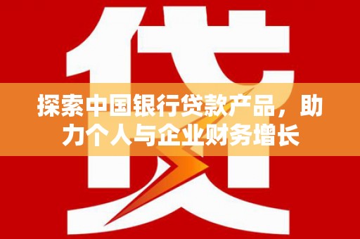 武侯探索中国银行贷款产品，助力个人与企业财务增长