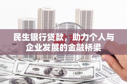 武侯民生银行贷款，助力个人与企业发展的金融桥梁