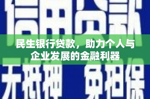 武侯民生银行贷款，助力个人与企业发展的金融利器