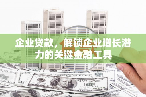 武侯企业贷款，解锁企业增长潜力的关键金融工具