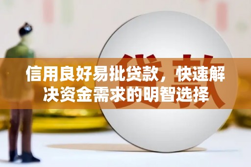 武侯信用良好易批贷款，快速解决资金需求的明智选择
