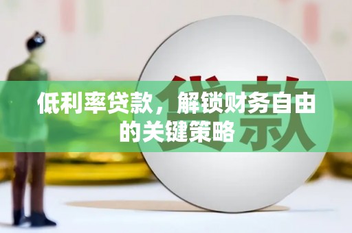 武侯低利率贷款，解锁财务自由的关键策略