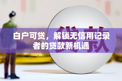 武侯白户可贷，解锁无信用记录者的贷款新机遇