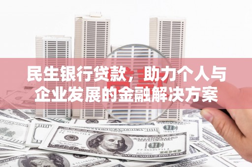 武侯民生银行贷款，助力个人与企业发展的金融解决方案