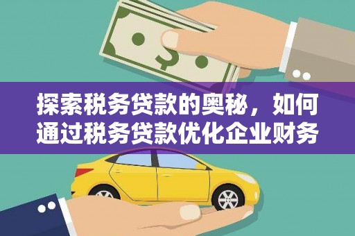 武侯探索税务贷款的奥秘，如何通过税务贷款优化企业财务
