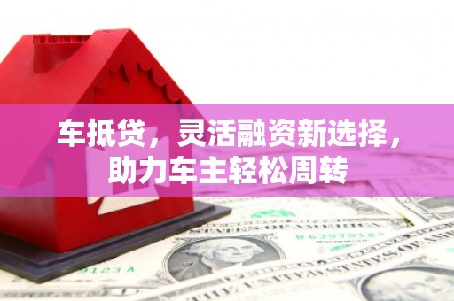 武侯车抵贷，灵活融资新选择，助力车主轻松周转
