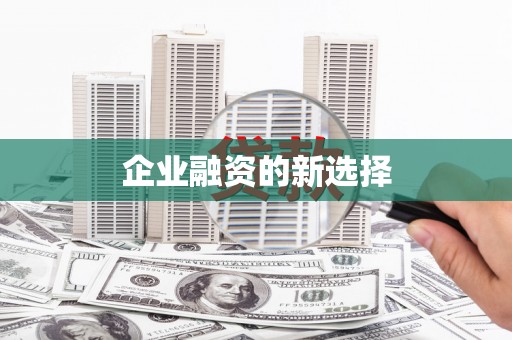 武侯企业融资的新选择