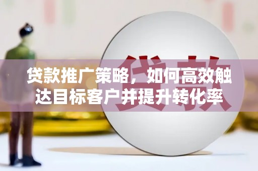 武侯贷款推广策略，如何高效触达目标客户并提升转化率