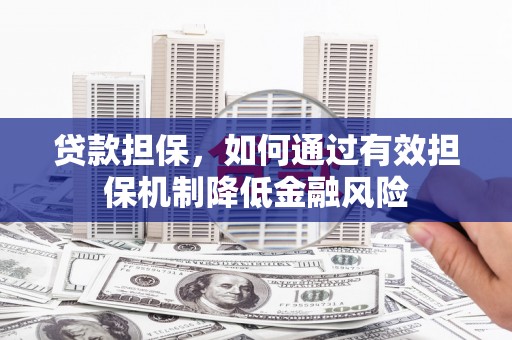 武侯贷款担保，如何通过有效担保机制降低金融风险