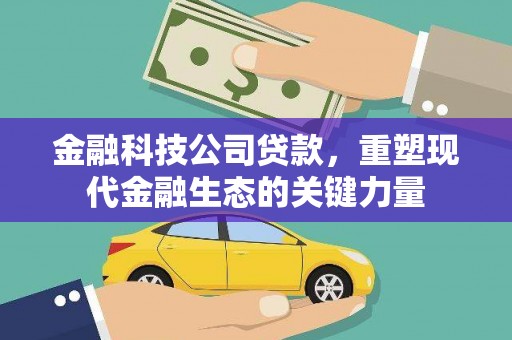 武侯金融科技公司贷款，重塑现代金融生态的关键力量
