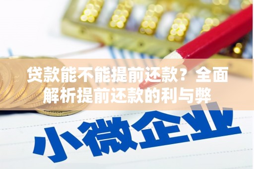武侯贷款能不能提前还款？全面解析提前还款的利与弊