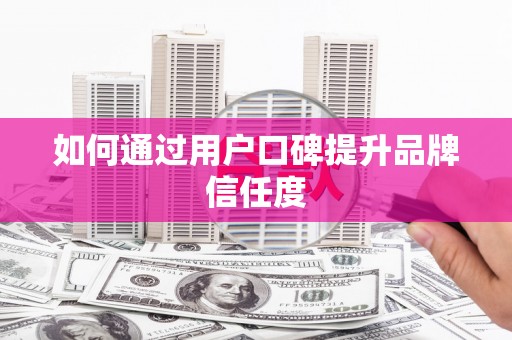 武侯如何通过用户口碑提升品牌信任度