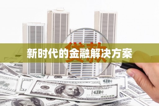 武侯新时代的金融解决方案